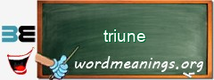 WordMeaning blackboard for triune